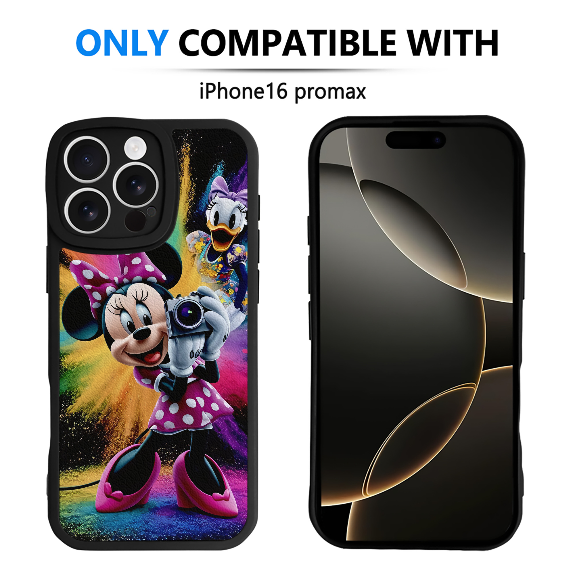 （画像用） ミッキーマウス Mickey Mouse 【iPhone 16シリーズ対応】シリコンスマホケース（レザー調） 材質：シリコン